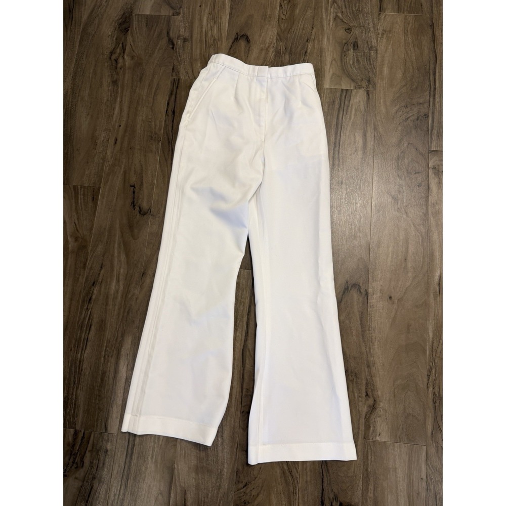US Navy Women's Service White Pants 8 MT Unbelted